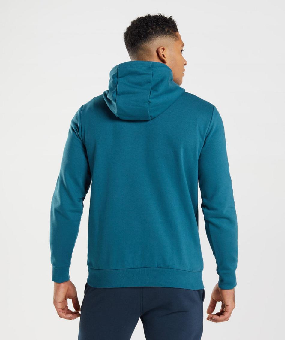 Gymshark Sharkhead Infill Muške Majica S Kapuljačom Plave | HR 2734UZG